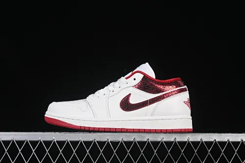 All categories Air Jordan Jordan series basketball shoes Air Jordan 1 Low Air Jordan 1 Low AJ1 Joe 1 white and red low-top cultural and casual sneakers HJ9338-106